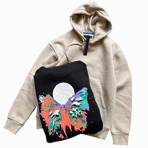 Unisex Heavyweight Cotton Fleece Terry <b>Puff</b> Printing Hoodies Custom Oversized 3D Foam Quality Manufacturer's Hooded Winter Lined - Product Image 5