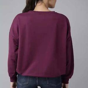 Sudadera con diseño de ropa informal con logotipo personalizado 2025 para mujer, conjuntos de sudaderas de algodón de Color sólido para mujer, ropa de invierno para mujer - Product Image 3