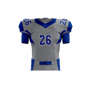 Camiseta de fútbol americano personalizable de gama alta, tela de poliéster, paquete de uniforme juvenil, manga corta, sublimación de talla grande - Product Image 2