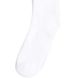 <b>Men</b> Crew <b>Socks</b> White 2 Pair Pack Cotton Blend Ribbed <b>Sports</b> <b>Socks</b> with Embroidered Logo Comfortable Fit - Product Image 4