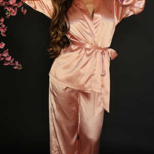 Lumija Maillots De Bain Confortable Rose Quartz Satin Vêtements De Nuit Pantalon pour Femme Taille 8 - Product Image 3