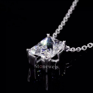 Pendentifs unisexe HPHT Lab Grown en diamant DEF VVS R Letter Face & Silver Finish en or blanc avec certificat IGI - Product Image 1