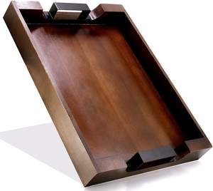 Premium Quality Natural Wooden Serving <b>Tray</b> With Unique Design For Breakfast Dinner & Kitchen Tea Coffee <b>Snacks</b> Serving <b>Tray</b> - Product Image 4