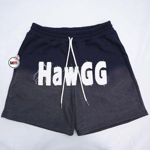 Short à patch personnalisé unisexe 100% coton avec broderie dégradée au soleil Shorts pour hommes 400 GSM broderie en molleton de coton - Product Image 2