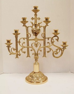 <b>Mirror</b> Finished Metal <b>Candle</b> <b>Holder</b> for Home Garden Floor Decorative <b>Candle</b> Pillar Gold Plated Finishing Candelabra . - Product Image 6