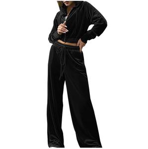 Haute qualité femmes survêtement Yoga vêtements actifs Fitness entraînement 2 pièces sport Yoga Gym course porter survêtement - Product Image 1