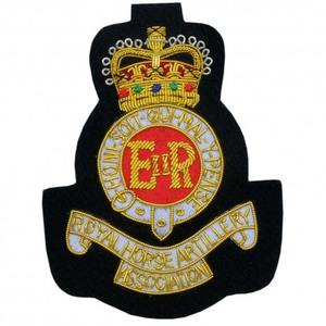 High Quality Luxury Hand Embroidered Patch Blazer Badge Tactical Crest Gold <b>Wire</b> Customized OEM Craft Butterfly Clutch - Product Image 1