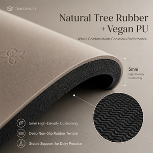 Tapete de Yoga de Caucho Natural PU con Forma de Cápsula y Logotipo Personalizado, Ecológico, Antideslizante, con Forma de Píldora Arqueada, para Estudio de Pilates - Product Image 5