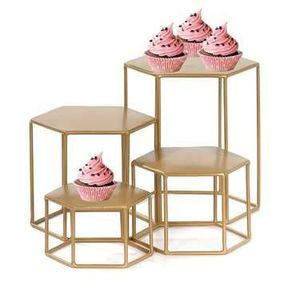 Soporte de pastel de metal único con base en espiral y tapa lisa, ideal para uso decorativo en fiestas, recepciones y cafés - Product Image 3