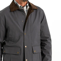 Veste en coton ciré imperméable sur mesure pour hommes Veste de saison d'hiver Veste de chasse en toile cirée pour hommes