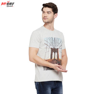 2023 T-shirts pour hommes sur mesure meilleure qualité 100% polyester/coton flanelle nouveau Design vêtements personnalisés - Product Image 4