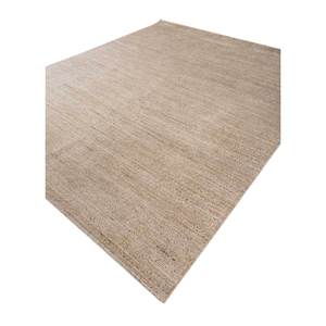 Tapis en laine noué à la main, beige thym et marron, motif abstrait uni, pour entrée de maison, couloir, rectangulaire, Reb-1486, technique artisanale - Product Image 2