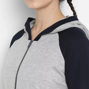 Nuevo Chándal de Primavera para Mujer, 100% Algodón, con Capucha y Cordón Ajustable, Diseño Color Block, Transpirable y Personalizable - Product Image 6