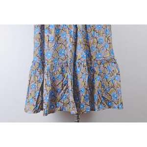 Indian Cotton Fabric Traditional Hand Block Print Tribal Women's <b>Long</b> Wrap Maxi <b>Skirt</b> <b>Floral</b> <b>Floral</b> Cotton <b>Skirts</b> - Product Image 6