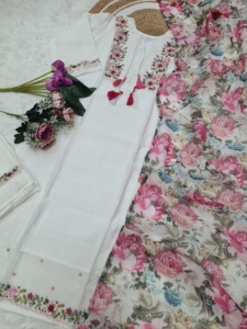 2025 Indian and Pakistani Heavy Embroidery Work Dresses Pakistani and Indian Style Salwar Kameez <b>Three</b> Piece Dress for Women - Product Image 4