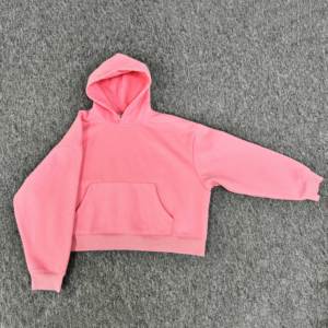 Sudadera con capucha de gran tamaño Boxy lavada con logotipo personalizado Sudadera con capucha Boxy Fit Boxy de gran tamaño de algodón cepillado French Terry Vintage 340 Gsm Sudaderas con capucha - Product Image 5