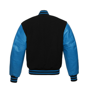 Chaqueta Letterman de Nueva Llegada con Mangas de Cuero Genuino, Diseño Acolchado, Chaqueta Universitaria de Béisbol de Lana de Alta Calidad para Mujer - Product Image 3