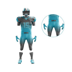 Custom Made Men's Short Sleeve American Football Uniform Jersey 100% Polyester Breathable Quick Dry Anti-Bacterial OEM Service - Product Image 4