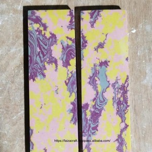 Escamas de mango de cuchillo de piedra reconstituida pulida, con diseño de cuerno de vaca y cuerno de búfalo, artesanía natural, ecológicas, elegantes y con efecto perla único - Product Image 5