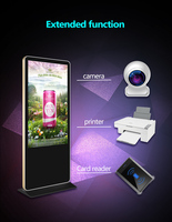 Support de sol d'intérieur de 55 pouces, affichage numérique, affichage Mobile, affichage publicitaire LCD, affichage d'affichage doré autonome pour egypte
