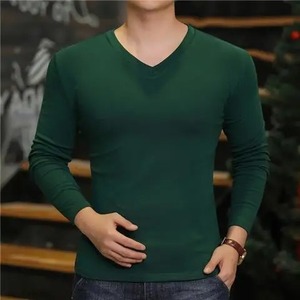 Fashion 2024 Short Sleeve <b>Men's</b> O-Neck Casual T-<b>shirt</b> Regular Fit Base Layer Tops Front Custom 100% Premium Cotton Custom Color - Product Image 3