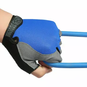 Gants de cyclisme unisexes demi-doigts en coton/polyester/spandex, respirants, antidérapants et rembourrés, avec écran tactile, quatre saisons MTB BMX Road - Product Image 2