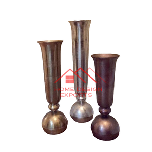 Vase en métal doré martelé au design personnalisé dernier design vase de sol pour mariage fabriqué en aluminium pas cher en gros - Product Image 5