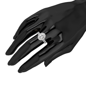 Anillo de Bodas Ovalado de Oro Sólido de 9K para Mujer, 1.66 Quilates, Claridad VS, Color EF, Diamante Cultivado en Laboratorio, Certificado IGI, Lujo - Product Image 5