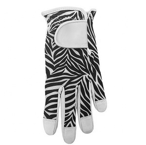 Gants de golf sportifs respirants antidérapants en cuir de cabretta pour femme, main gauche, motif camouflage imprimé par sublimation en peau de mouton, vente en gros - Product Image 3