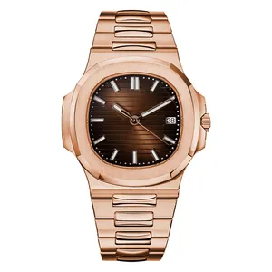 Montre NH35 à mouvement automatique avec logo personnalisé Montres mécaniques pour HOMMES Montre-bracelet à bracelet de luxe Relogio étanche à cadran noir