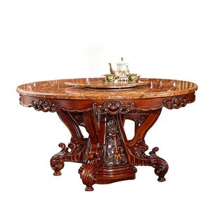 Table à manger de style classique en bois sculpté - Product Image 3