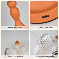 Lampe de table de style chinois moderne et simple pour chevet, veilleuse LED blanc chaud pour la décoration de chambre à coucher et de la maison