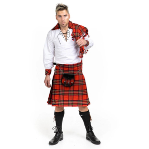 Hommes de haute qualité Tartan Kilts New Summer Fashion Pants pour adultes Différentes couleurs-Acrylique Laine Coton Polyester - Product Image 1