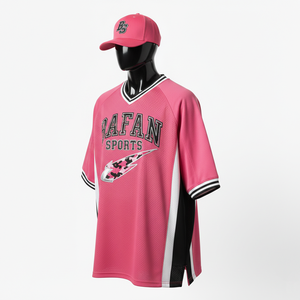 Camiseta de Baloncesto para Hombre, Malla de Poliéster Premium de 160 GSM, Transpirable, Panel Lateral Rosa y Negro, Logotipo Personalizado por Sublimación - Product Image 4