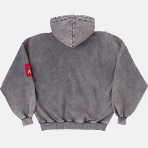 2026 Sweat à capuche oversize personnalisé en molleton 100% coton à épaules tombantes, style streetwear hiver, délavé à l'acide vintage, grammage lourd, vierge - Product Image 6