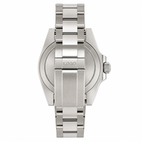 Montre de plongée pour homme avec logo personnalisé OEM, saphir lumineux, étanche 200 m, acier inoxydable, mouvement automatique NH35, montre mécanique pour homme 005
