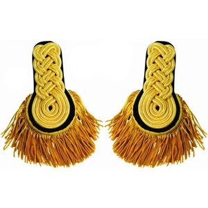 Expertly <b>Crafted</b> Gold Bullion Fringe Epaulettes Comfortable <b>Wool</b> for Ceremonial Uniforms for Outdoor Formal Celebrations - Product Image 6
