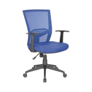 Nouvelle-Orléans bleu maille tâche chaise de bureau hauteur réglable mousse tissu matériel pour salon fer acier plastique aluminium PU - Product Image 1