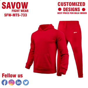 Vente en gros de vêtements de sport deux-pièces personnalisés à séchage rapide survêtements en polyester de haute qualité pour hommes femmes décontracté solide entraînement de jogging - Product Image 6