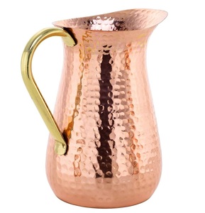 Llamativa jarra de agua de cobre acabada, jarra de Decoración de cocina y mesa para el hogar, Hotel, restaurantes, diseño en relieve a precio mayorista - Product Image 4