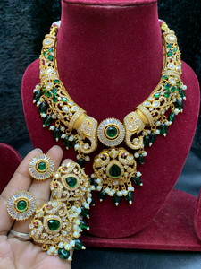 Conjunto de Collar Hasli de Alta Calidad con Diseño de Elefante, Ideal para Bodas y Ocasiones Festivas, Estilo Real, Conjunto Tradicional - Product Image 2