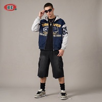 Sweat-shirt à capuche zippé pour homme, coupe ample, 100% coton délavé, imprimé DTG personnalisé, style color block vintage, streetwear, décontracté, OEM