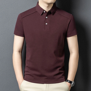 2025 verano hombres manga corta Polo camiseta 65% algodón negocios Casual manga corta Camiseta Tallas solapa - Product Image 2