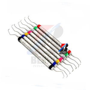 Curetas dentales periodontales Gracey con casetes Juego de 7 piezas de instrumentos quirúrgicos dentales para procedimientos dentales CE ISO - Product Image 1