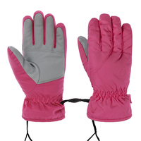 Gants de ski/snowboard personnalisés de haute qualité, chauds, imperméables, coupe-vent, légers, en cuir/polyester, tailles personnalisées