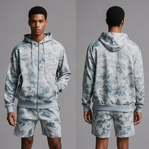Vente en gros, coupe-vent luxe en nylon, survêtements, survêtements, ensemble coupe-vent court pour hommes, ensembles sweat à capuche zippé et jogger 2025 - Product Image 1