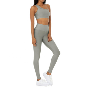 Venta al por mayor personalizado de cintura alta deportes entrenamiento Yoga pantalones Leggings para mujeres suave Spandex Nylon gimnasio Fitness Leggings con bolsillo - Product Image 3