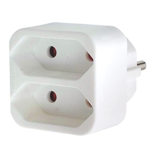 Adattatore bianco piatto a doppia presa (GSC 103000013) - Product Image 1