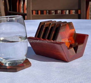 Posavasos de madera hecho a mano, duradero y elegante, perfecto para proteger superficies del anillo de bebidas, Ideal para el hogar, la Oficina y el exterior - Product Image 4