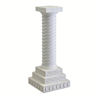 Socle en résine en spirale torsadée - Design d'inspiration grecque, base extérieure élégante pour statues de jardin et accents de jardinières